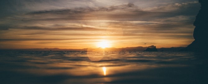 Beach at sunset