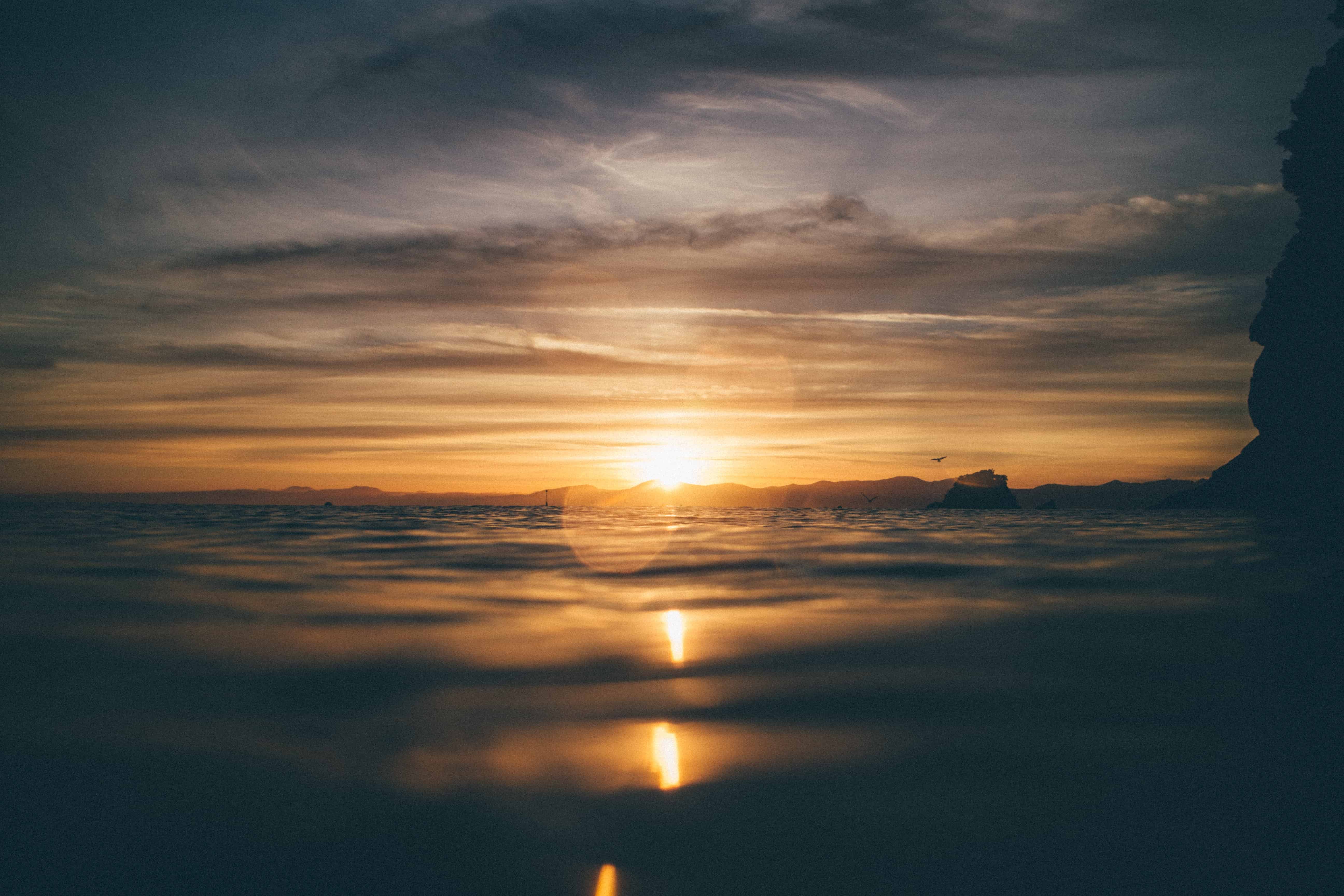 Beach at sunset